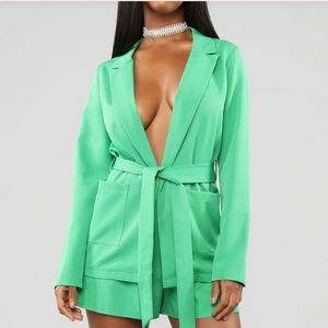 Green Suit and shorts set